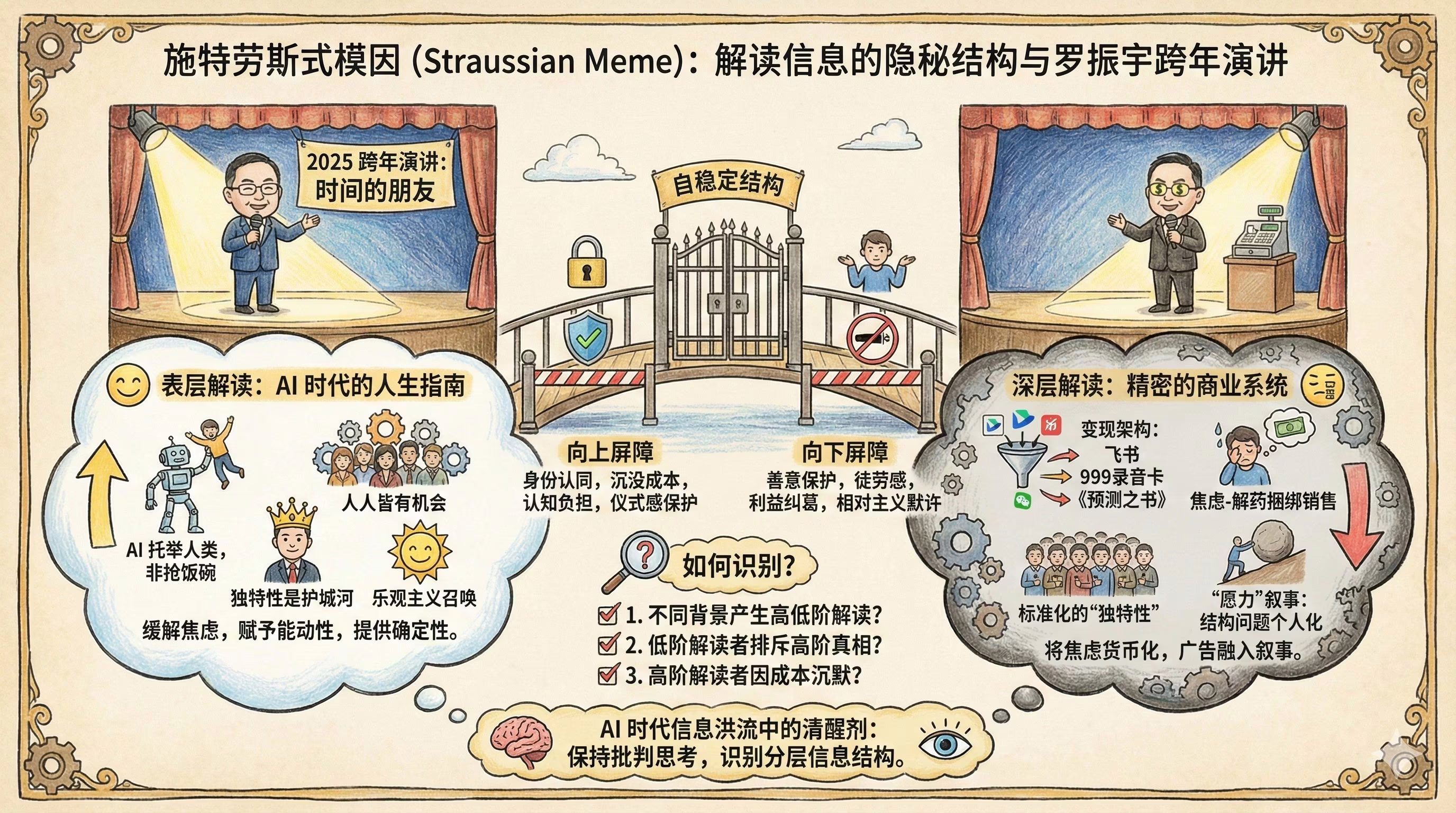 AI资讯：施特劳斯式模因分析长图