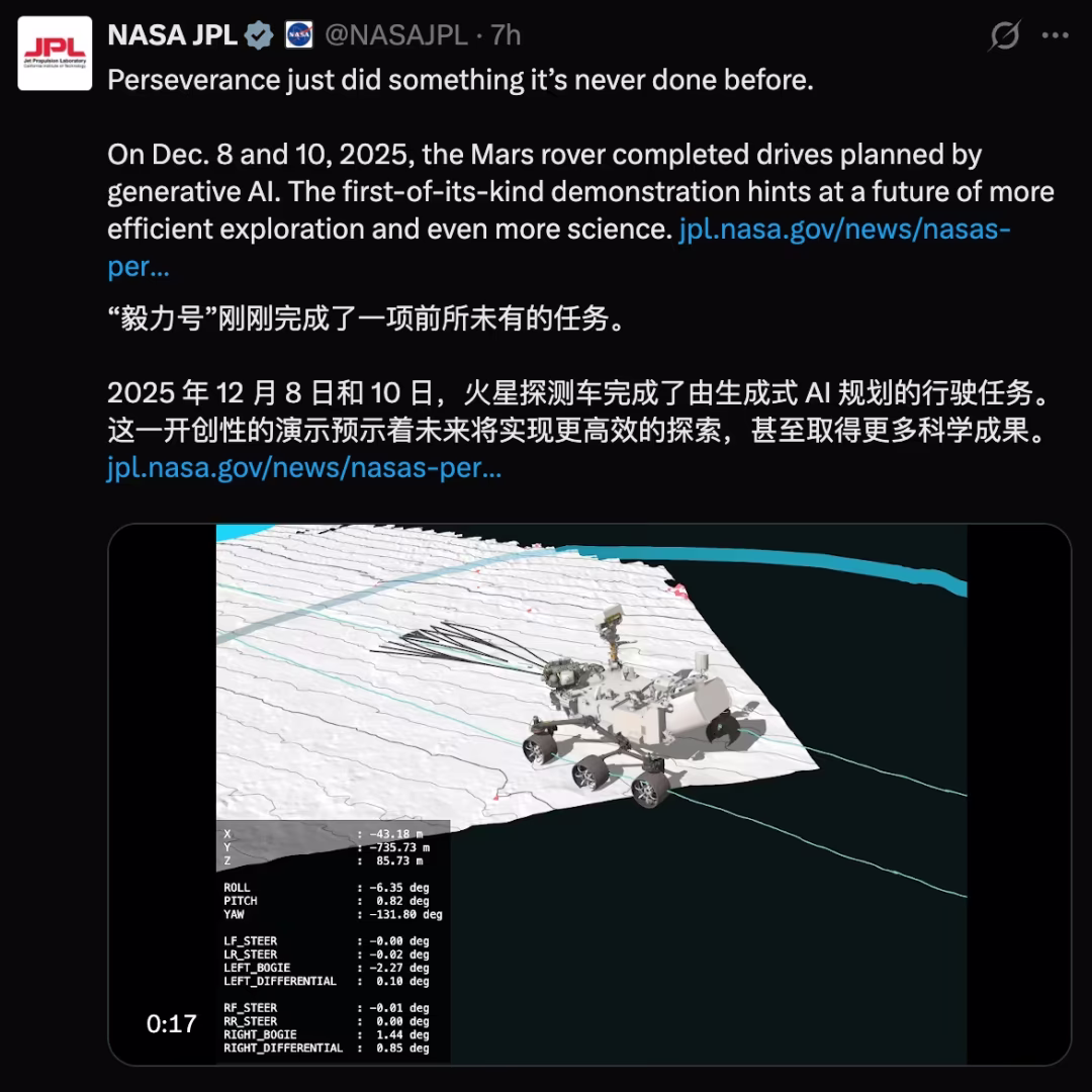 AI资讯:毅力号火星车在杰泽罗陨石坑行驶