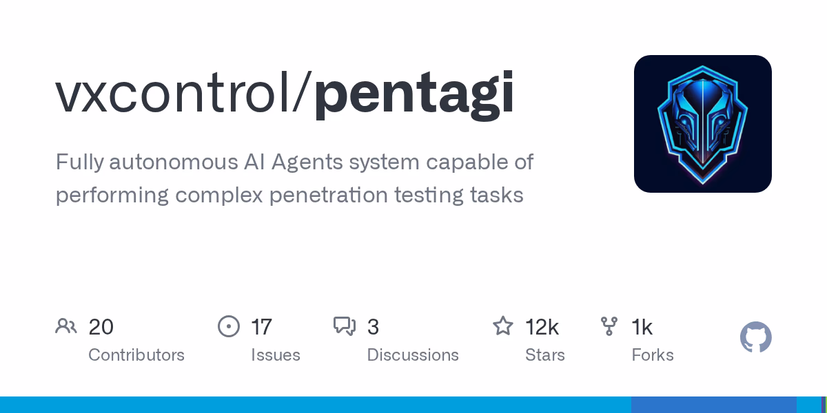 AI资讯：Pentagi自动化AI代理执行渗透测试任务架构图