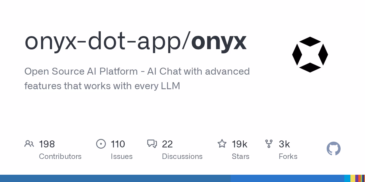 AI资讯:Onyx开源平台多模型交互管理界面预览截图