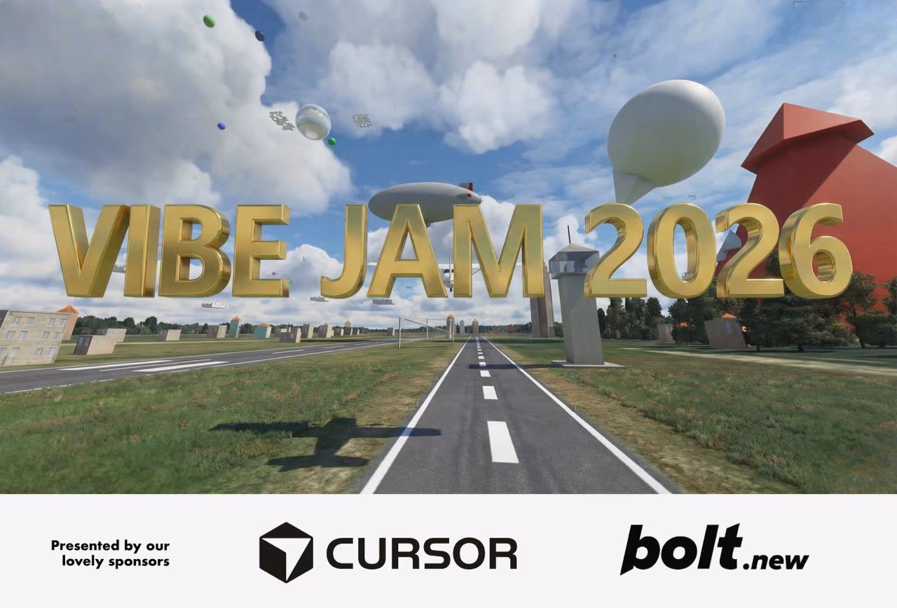 AI资讯:2026年Cursor与Bolt联合赞助的Vibe AI编程游戏大赛宣传海报