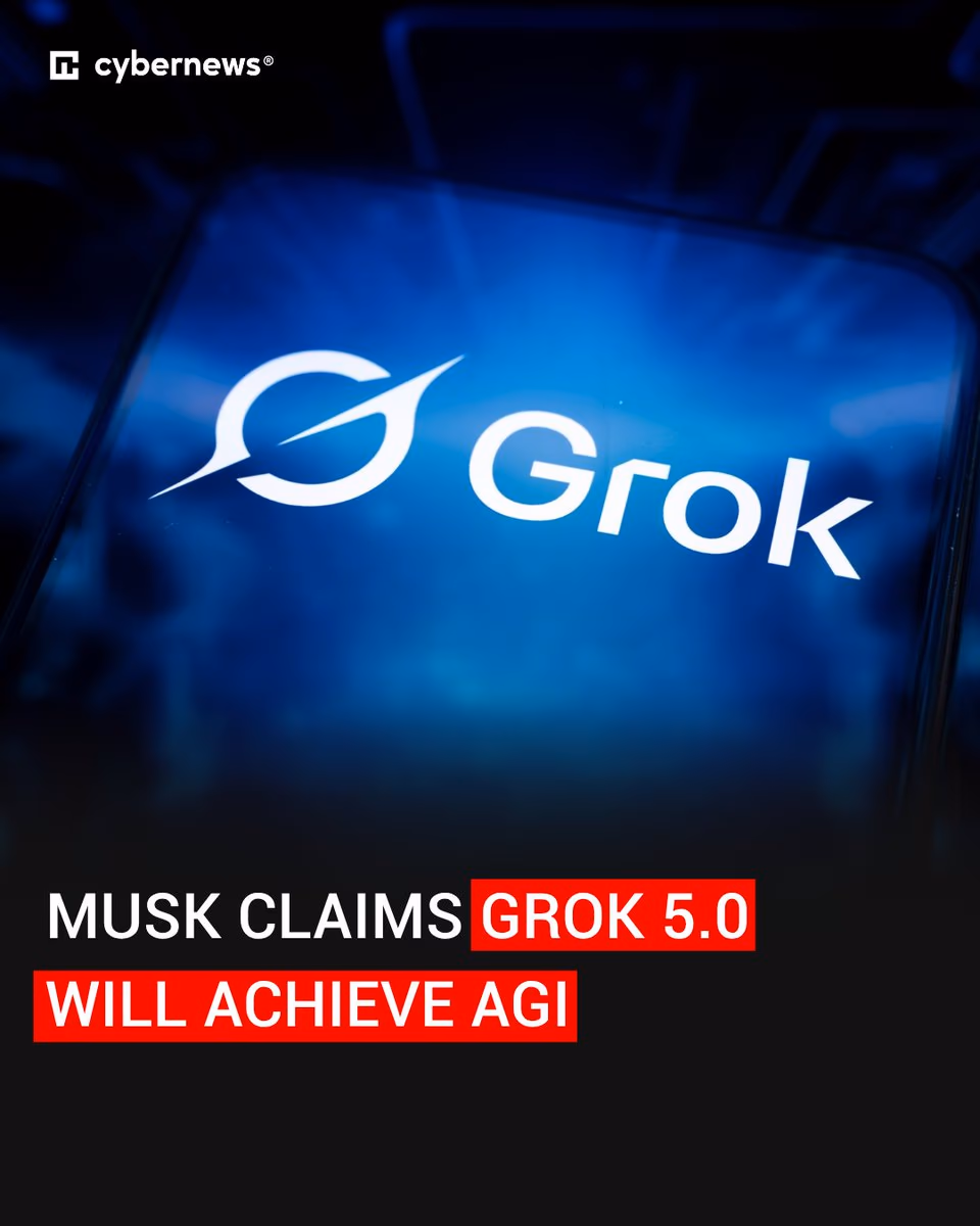 AI资讯:科幻风格的Grok 5人工智能核心架构概念图