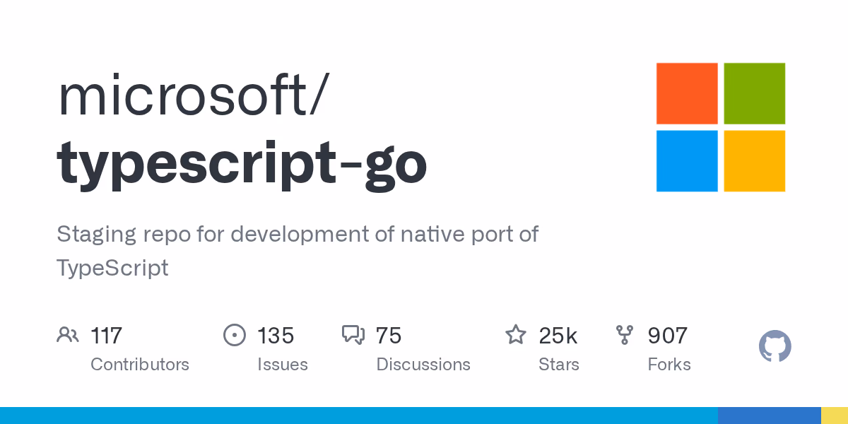AI资讯：展示微软TypeScript-Go项目代码结构图