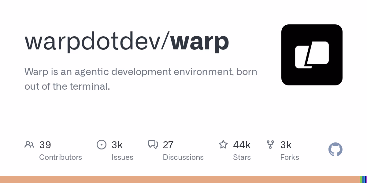 AI资讯：Warp智能终端展示AI自动补全命令行提示词的界面