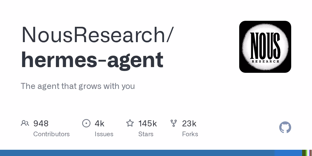 AI资讯：NousResearch发布的hermes-agent智能体框架核心进化算法流程展示