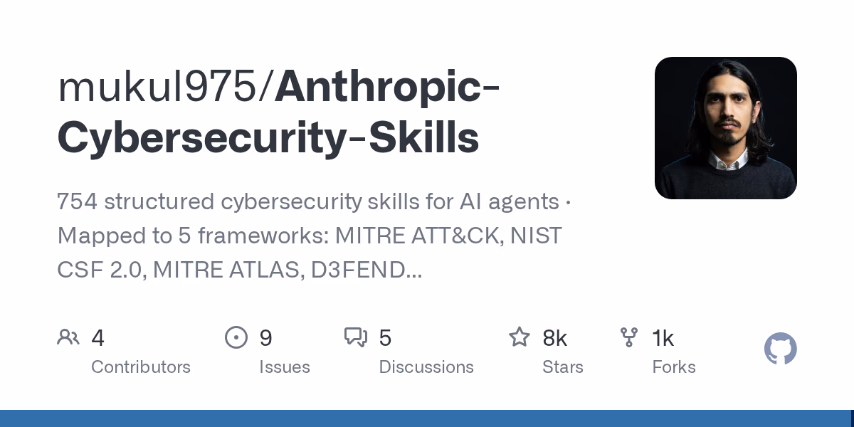 AI资讯:Anthropic网络安全技能标准与五大映射框架架构图