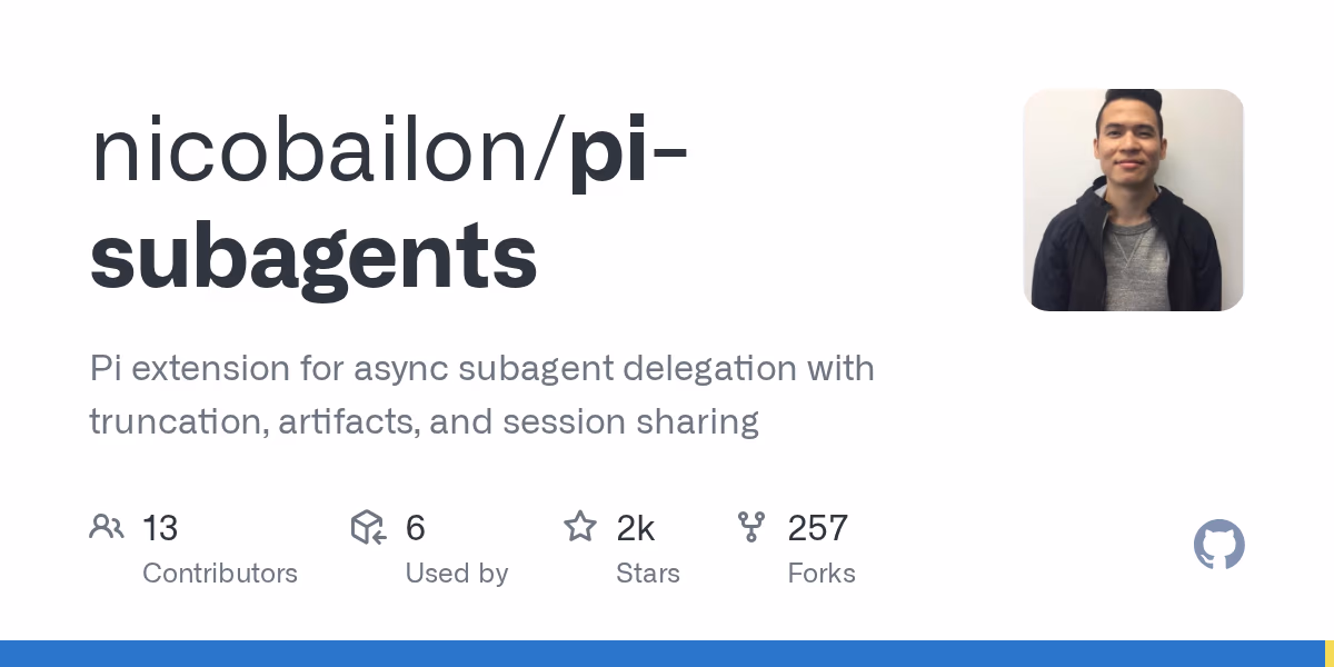 AI资讯：pi-subagents异步子代理协作流程概念图
