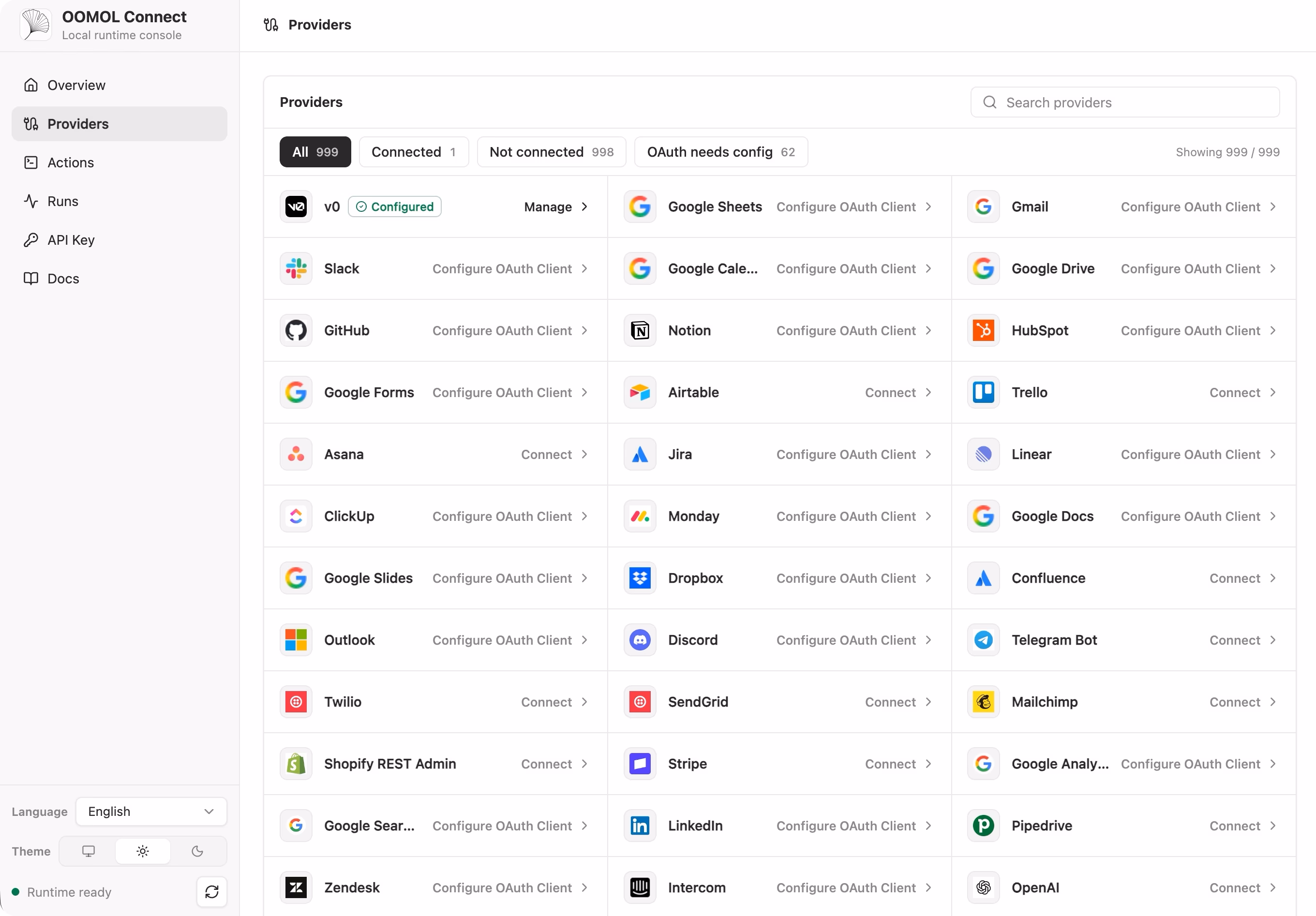 AI资讯:OpenConnector网关连接授权流程界面截图