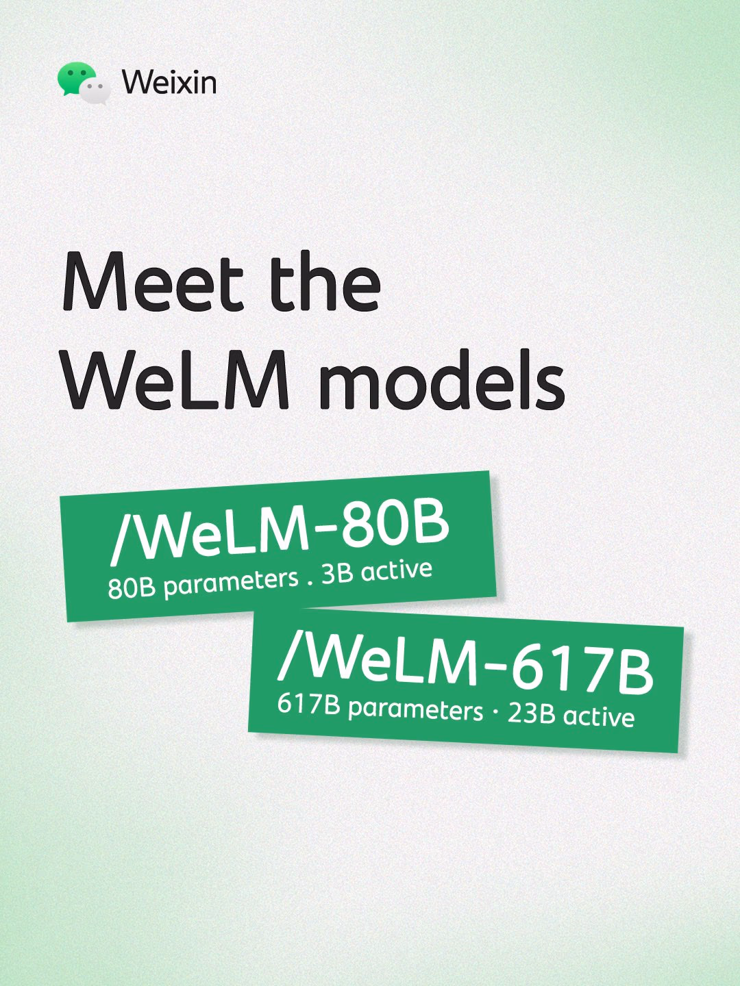 AI资讯：微信团队展示WeLM大模型介绍海报