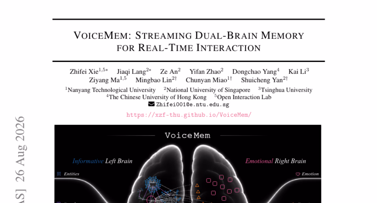 AI资讯:VoiceMem双脑流式记忆架构展示左右脑模块
