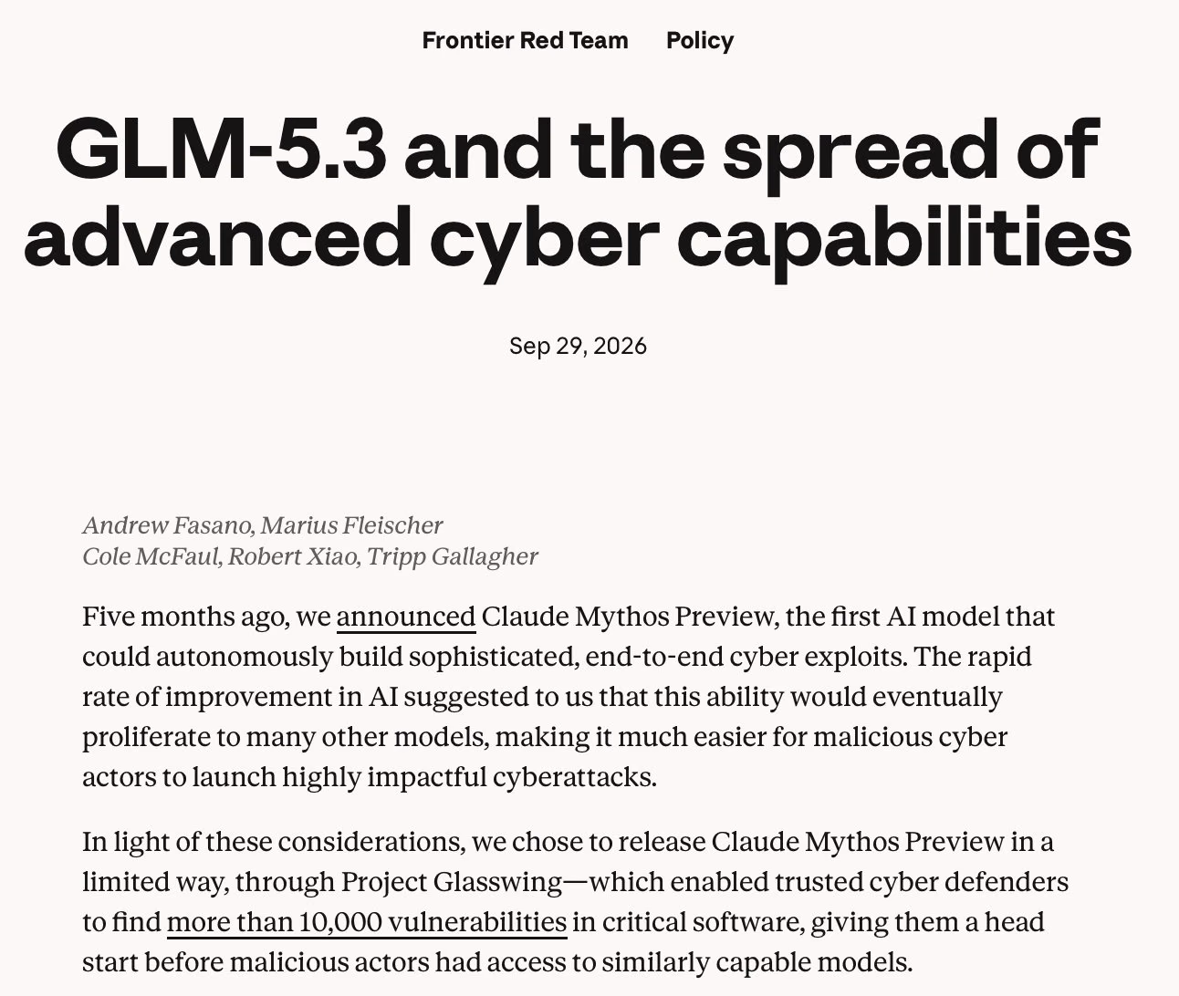 AI资讯:ExploitBench上GLM-5.3与Claude的漏洞利用数据对比